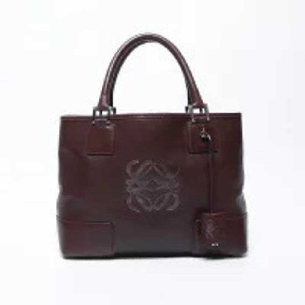 Loewe Handbag Anagram Fusta Leather Brown